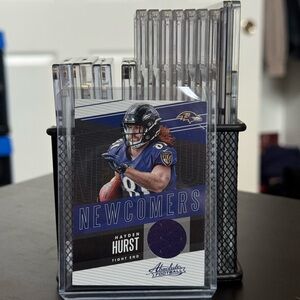 2018 Panini Absolute - Premiere Material Autos Hayden Hurst  (AU, MEM, RC)